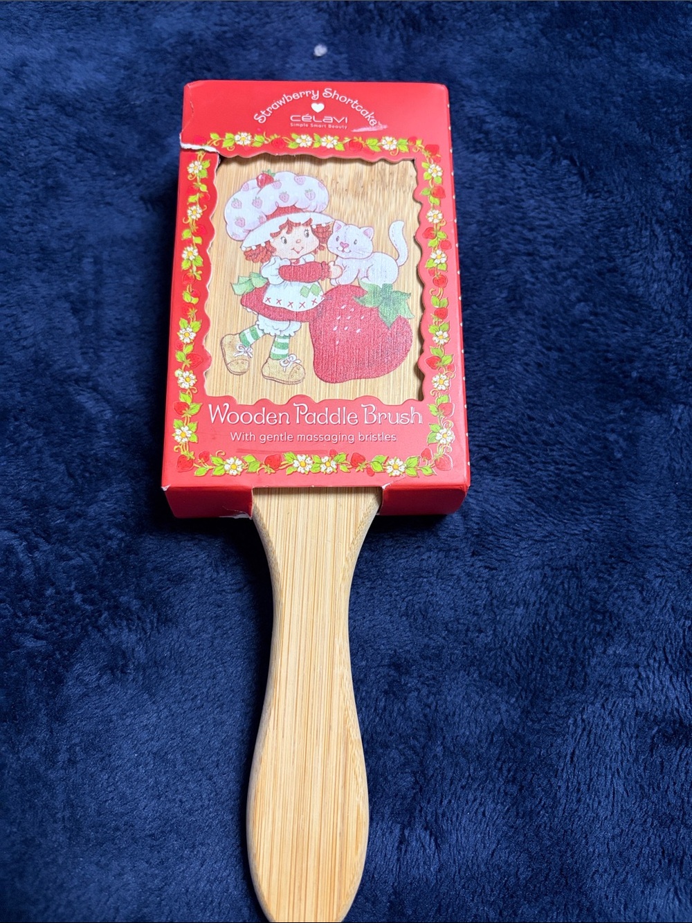 Celavi Strawberry Shortcake Wooden Paddle Brush